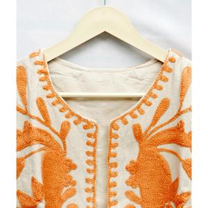 Chaleco Bohemio de Algodón para Mujer, Transpirable, Ecológico, Bordado Floral, Cuello en V, Sin Mangas, Sin Cuello, Prenda Exterior Informal - Product Image 3