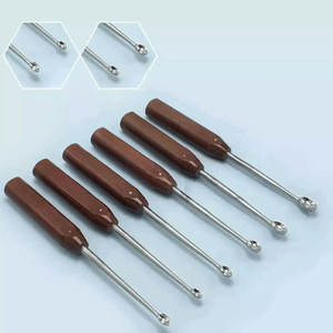 Azicon's Set of 6 Pcs Halle Bone Curette Oval Shape with Fiber Handle Orthopedic Surgical Curettage <b>Instruments</b> <b>Neurosurgery</b> Set - Product Image 1