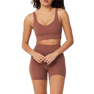 QUICK DRY Gym Fitness Sets Dos piezas Conjuntos de yoga Fitness Mujeres Sujetador y corto 2 piezas Activewear Yoga Set - Product Image 1