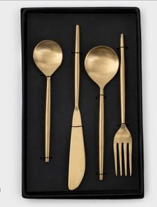 Juego de 6 cucharas de Metal desechables, cubiertos para restaurante en casa o para servir fiestas - Product Image 6