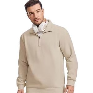 Sudadera de algodón de lana con cremallera para hombre - Product Image 1