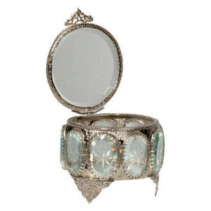 Boîtes à bijoux modernes en verre biseauté en laiton |   Boîte à bijoux personnalisée de qualité supérieure, faite à la main, avec couleur et logo sur mesure, pour le marché d'exportation - Product Image 4