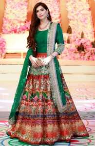 Ensemble de mariée de luxe brodé, style Lehenga Mehndi, pour mariage pakistanais, tenue traditionnelle indienne et pakistanaise - Product Image 6
