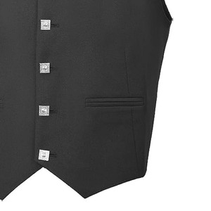 Gilet en tricot noir Argyle de qualité supérieure pour homme, col en V classique, coupe ajustée, style streetwear décontracté, gilet pull, approvisionnement en gros, conception personnalisée OEM - Product Image 5