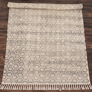 Alfombra Bohemia Floral de Algodón Hecha a Mano NYKO MART, Antideslizante, Tejido Plano, para Sala de Estar, Dormitorio, Cocina y Pasillo - Product Image 3