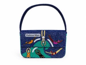 Sac de soirée à rabat perlé avec motif gymnastique, fait main, élégant, pour soirée - Product Image 6