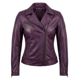Women's Minimalist Leather Motorcycle <b>Jacket</b> | Lightweight <b>Racing</b> Armor | Wholesale - Product Image 2