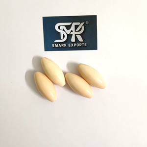 Perles ovales en résine crème de luxe pour la fabrication de bijoux DIY, colliers et bracelets faits à la main, fournitures d'artisanat, finition lisse, écologiques, en vrac - Product Image 3