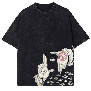 เสื้อยืดคอตตอนโอเวอร์ไซส์ลายกราฟิกปลาญี่ปุ่น สไตล์สตรีทแวร์ ทรงหลวม คุณภาพสูง จำหน่ายส่ง - Product Image 5