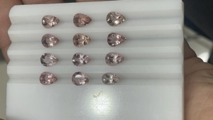 Natural Pink <b>Tourmaline</b> Pear Cut Crystal Gemstones Calibrated Loose for Quality Jewelry Making Clean Necklaces - Product Image 2