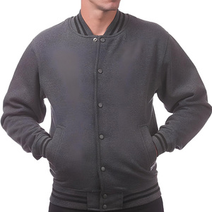 Chaqueta de Béisbol de Diseño Único y Alta Calidad para Hombre, Cierre de Botones, Corte Regular, Chaqueta Varsity en Color Sólido - Product Image 5