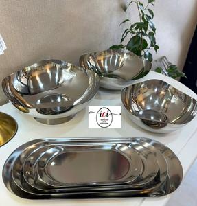 Bandejas Metálicas para Servir Alimentos y Chocolate, Vajilla Más Vendida, Utensilios de Cocina para el Hogar, Bandejas de la India - Product Image 3