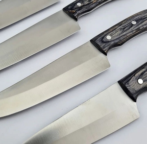 LEGACY BLADES Premium 5-Piece Handmade High Carbon Steel Chef <b>Knife</b> <b>Set</b> Straight Edge Ambidextrous Design Custom Wooden Handle - Product Image 6