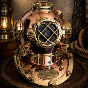 Casco de Buceo Mark V de la Marina de los Estados Unidos, Réplica de Casco de Buceo en Cobre para Aguas Profundas, Decoración Náutica Marítima Vintage, Casco Coleccionable para Exhibición - Product Image 4