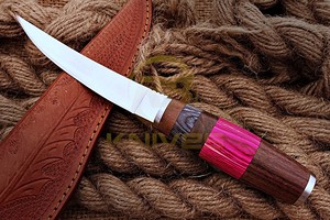 Cuchillo Premium para Filetear Pescado con Mango de Madera Pukka Personalizado y Funda de Cuero para Procesamiento de Mariscos - Product Image 2