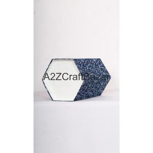 Poubelle extérieure pliable hexagonale DIY à ouverture supérieure avec design élégant en coton et carton pour une vie durable et une utilisation intérieure/extérieure - Product Image 5