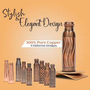 Bouteille d'eau en cuivre pur Bouteilles d'eau en cuivre pur fabriquées à la main à vendre par Tayyab Handicraft - Product Image 6