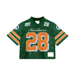 Camiseta de Fútbol Americano Vintage para Hombre, Diseño Personalizado, Corte Holgado, Malla Transpirable, Cuello en V, Estilo Deportivo de Verano, Personalizable - Product Image 3