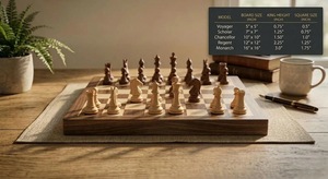 ILAHI's Eco-Friendly Rustic Polished Rectangle <b>Chess</b> <b>Board</b> Game 100% Handmade Pure Wood Animal/Love Style Customized Size <b>Chess</b> - Product Image 2