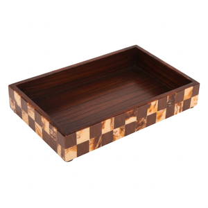 Bandeja de Madera de Nogal Ovalada, Moderna, Clásica, Hecha a Mano, Resistente, para Servir Frutas, para Comedor, Té, Restaurante, Hotel, Aperitivos, Desayuno - Product Image 2