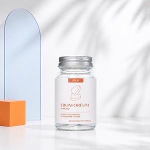 [FROM OREUM] Pasta de Dientes Sólida para Hoteles, Sabor Mandarina de Jeju, 60 Tabletas para Baños de Huéspedes - Product Image 4