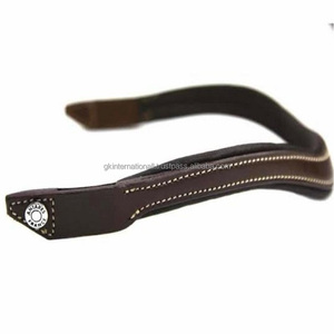 Havana Brown English Saddle Leather Horse Brow Band con extra Comfort Cow Softy Padding y Double Stitching Bridle Brow Band - Product Image 6
