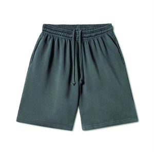 Shorts Bermuda en Coton Noir Uni pour Hommes avec Cordon de Serrage, Vêtements Décontractés, Shorts Courts pour Hommes, Shorts de Sport pour Hommes, Shorts de Course pour Hommes - Product Image 4