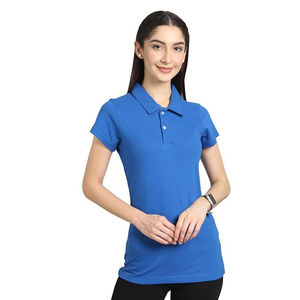 เสื้อเชิ้ตแขนสั้นสีเขียวล้วนสำหรับผู้หญิง สไตล์ลำลอง ทรงปกติ ระบายอากาศได้ดี ผ้าถักน้ำหนัก 120 กรัม ผลิตจากผ้าฝ้าย 100% - Product Image 6