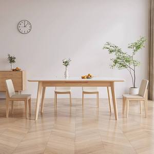 Mesa de Comedor Moderna Rectangular Contemporánea Personalizada de Daystar Trade con Tapa de Mármol, Esquinas Redondeadas y Marco Minimalista para 4 Personas - Product Image 3