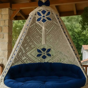 Silla colgante de macramé, silla de macramé estilo boho, hamaca de macramé - Product Image 1