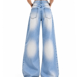 <b>Women's</b> Straight <b>Baggy</b> <b>Jeans</b> High Waist Denim Casual StreetwearVintage Light Wash Denim Pants Y2K Letter Graphic Loose <b>Baggy</b> - Product Image 2