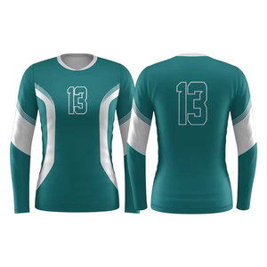 Maillot de volley-ball imprimé personnalisable, tissu 100% polyester de qualité supérieure, léger, confortable, mouvements athlétiques libres - Product Image 4
