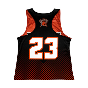 Débardeur de lacrosse Panthers pour femme, noir et orange, impression par sublimation, maillot de sport respirant - Product Image 4