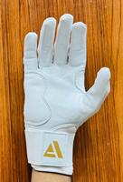 Guantes de bateo de béisbol profesionales de alta calidad, material de cuero Cabretta, para diestros, ajuste estándar, cómodos