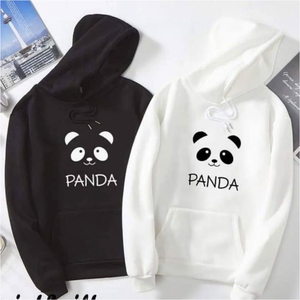 Sudadera con Capucha Extra Grande con Estampado de Panda Blanco, Ecológica, de Algodón French Terry, con Bolsillo, Diseño de Dibujos Animados, Casual, Unisex, para Otoño - Product Image 2