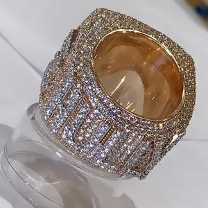 Vintage Hip Hop Iced Letter <b>Ring</b> Custom Name Brilliant Cut Moissanite <b>Silver</b> Plated 925 Sterling <b>Silver</b> <b>Statement</b> <b>Ring</b> TISHYA - Product Image 5