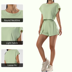 2025 Wholesale Custom 100% Cotton Woven Solid Front Logo Eco-Friendly Breathable Workout Short <b>Crop</b> <b>Top</b> Yoga Tank <b>Top</b> Quick Dry - Product Image 1
