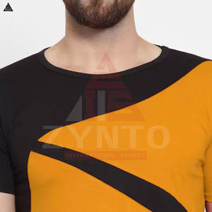 เสื้อยืดโอเวอร์ไซส์สั่งทำขายส่ง เนื้อผ้าหนา คอกลม วินเทจ ผสมอีลาสเทน สีดำล้วน สำหรับผู้ชาย - Product Image 4