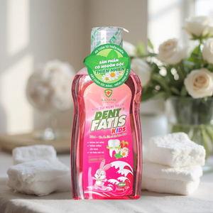 Enjuague Bucal Herbal Antibacterial para Niños DENTFATIS, Sabor a Fresa, Fórmula Suave y Segura, Sin Flúor, Aliento Fresco, Cuidado Bucal - Product Image 1