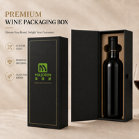 Boîte cadeau de luxe personnalisée pour vins et spiritueux avec logo, en carton rigide magnétique, texture dorée premium et doublure en mousse