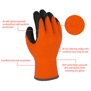 Cotton Safety <b>Gloves</b> with Textured Fingertips Anti-Slip <b>Knit</b> Wrist General Purpose Work <b>Gloves</b> - Product Image 4