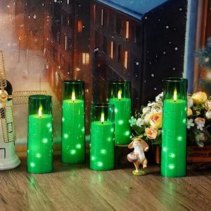 Candele LED Senza Fiamma a 5 Pezzi per un'Atmosfera Romantica, con Timer, in Acrilico Stabile, Effetto Sfarfallio per un Ambiente Accogliente - Product Image 4