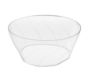 <b>Large</b> <b>Salad</b> & Fruit Serving <b>Bowl</b>, High-Quality Clear Acrylic, Elegant Wave-Inspired Design - Product Image 1