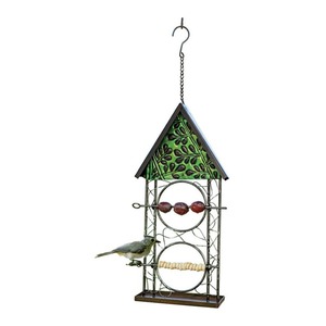 Station d'alimentation pour oiseaux décorative en métal, pour jardin extérieur, décoration suspendue pour la maison - Product Image 2