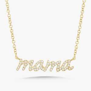 จี้เพชรรูปตัวอักษรสำหรับคุณแม่ เครื่องประดับชั้นดี ทองคำแท้ 14K 18K ทรงกลม เพชรเลี้ยงในห้องปฏิบัติการ ตัวล็อกแบบก้ามกุ้ง ประดับเพชรแบบฝังเรียบง่าย ของขวัญสำหรับคุณแม่ สร้อยคอ - Product Image 1