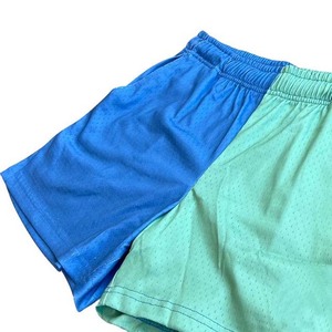 Pantalones Cortos Deportivos para Hombre con Bloques de Color Azul y Verde Menta, Cintura Elástica, Transpirables, Tejidos, Casuales, de Poliéster - Product Image 6