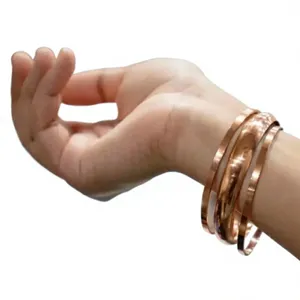 Handcrafted Multi Ring Floating Loop Solid Copper Wrist Bangle Handmade Exquisite Design Fashion Jewelry - Product Image 3