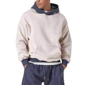 Nuevas sudaderas con capucha y cremallera para hombre, de cuello alto, estilo casual deportivo, tipo cárdigan, de mezcla de algodón, color liso. - Product Image 2