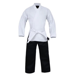 Kimono de karaté blanc respirant 100% coton, uniforme traditionnel de judo Kata avec ceinture, unisexe, adulte, coupe ample - Product Image 2
