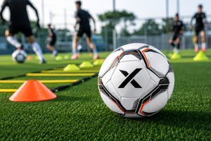 Ballon de football personnalisé X Reaction |   Blanc Noir Or |   Logo X |   Fabricant OEM ODM |   Design haut de gamme |   Qualité supérieure - Product Image 6